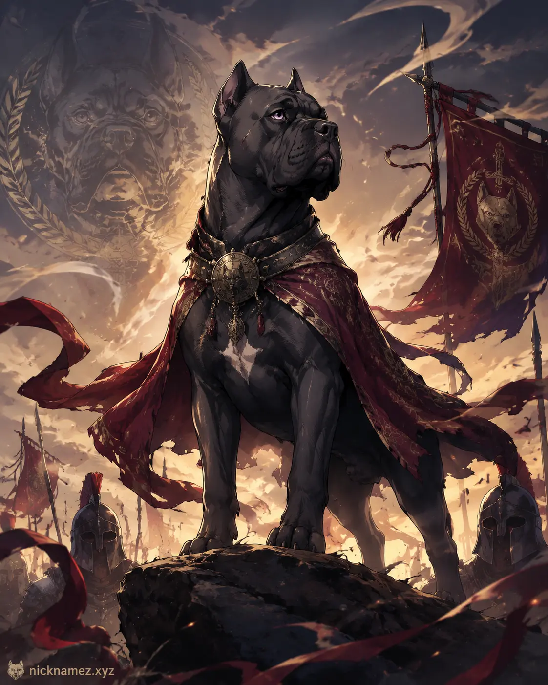 Warrior and alpha-inspired female Cane Corso naming concept